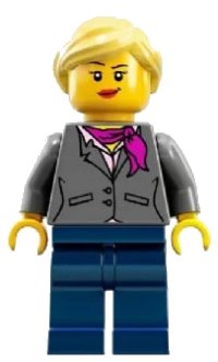 LEGO part Research Scientist Female, Magenta Scarf idea009