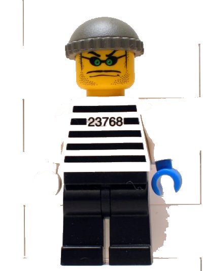 LEGO onderdeel Xtreme Stunts Brickster with Dark Gray Knit Cap (ixs008)