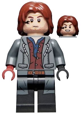 LEGO onderdeel Rainn Delacourt - Dark Blue and Dark Red Shirt (jw095)