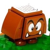 LEGO onderdeel Goomba - Neutral, Black Interior Pieces (mar0034)