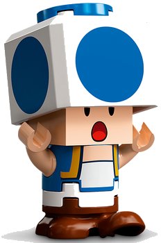 LEGO onderdeel Blue Toad - Surprised (mar0080)