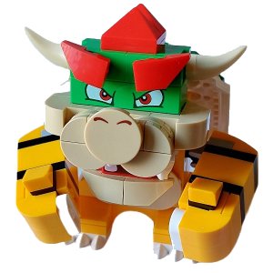 LEGO onderdeel Bowser - Tan Tile, Round 1 x 2 Half On Nose (mar0121)