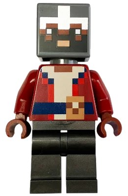 LEGO onderdeel Hero - Dark Red Torso, Pearl Dark Gray Legs (min181)