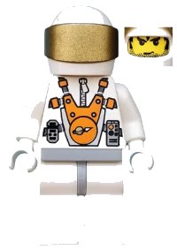 LEGO part Mars Mission Astronaut with Helmet and Messy Hair and Stubble mm003