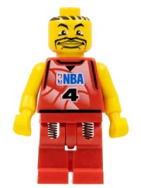 LEGO part NBA Player, Number 4 with Red Legs nba044