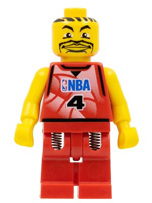 LEGO onderdeel NBA Player, Number 4 with Red Legs (nba044)