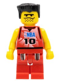 LEGO part NBA Player, Number 10 with Red Legs nba045