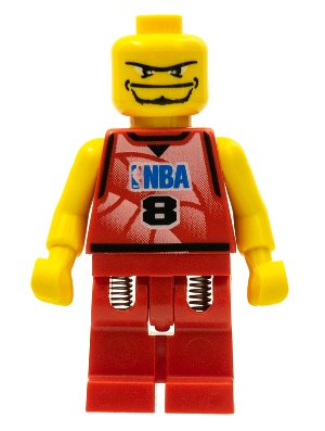 LEGO onderdeel NBA Player, Number 8 without Hair (nba046)