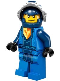 LEGO onderdeel Clay Moorington - Dark Blue Helmet, Flat Silver Visor (Battle Suit Clay) nex083