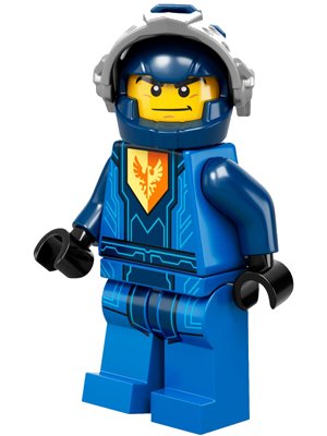 LEGO onderdeel Clay Moorington - Dark Blue Helmet, Flat Silver Visor (Battle Suit Clay) (nex083)