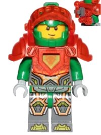 LEGO part Aaron Fox - Trans-Neon Orange Visor and Armor, Clip and Bar with Tow Ball on Back nex115