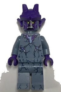 LEGO part Stone Stomper - Partially Cracked Open Chest, Small Dark Blue Cracks on Legs, Open Mouth nex123