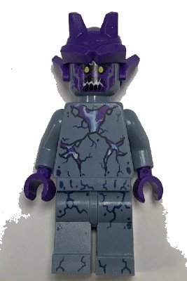 LEGO onderdeel Stone Stomper - Partially Cracked Open Chest, Small Dark Blue Cracks on Legs, Open Mouth (nex123)