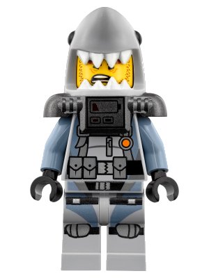 LEGO onderdeel Shark Army Great White - Scuba Suit, Air Tanks (njo0361)