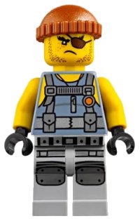 LEGO onderdeel Shark Army Thug - Tank Top, Large Knee Plates njo0380