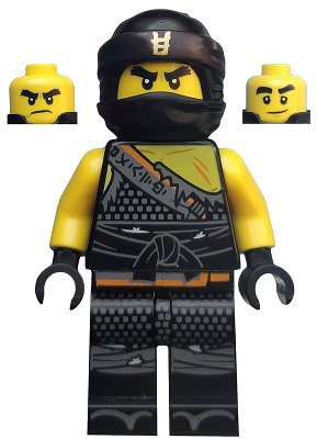 LEGO onderdeel Cole - Hunted, Gold Asian Symbol on Bandana (njo0472)