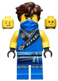 LEGO part Jay - Legacy, Rebooted, Ninjago Logogram 'MASTER' on Torso, Hair njo0576a