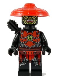 LEGO part Stone Army Scout, Yellow Face, Black Quiver njo0580