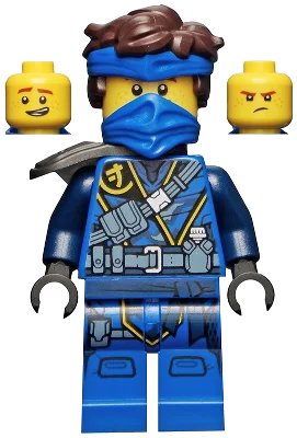 LEGO onderdeel Jay - The Island, Mask and Hair with Bandana, Shoulder Pad (njo0679)