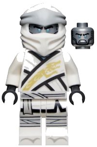 LEGO part Zane - Legacy, Flat Silver Head njo0713