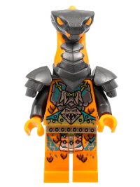 LEGO onderdeel Boa Destructor - Breastplate Torso, Pearl Dark Gray Head, Shoulder Pads njo0718
