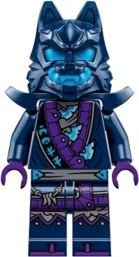 LEGO part Wolf Mask Warrior / Wolf Mask Claw Warrior  - Dark Blue and Dark Azure Mask, Shoulder Armor njo0851