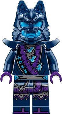 LEGO onderdeel Wolf Mask Warrior / Wolf Mask Claw Warrior  - Dark Blue and Dark Azure Mask, Shoulder Armor (njo0851)