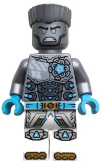 LEGO part Zane - Dragons Rising, Flat Silver Torso, Angry njo0922