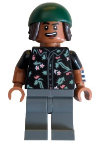 LEGO part Usopp - Dark Green Bandana (75638, CG) op008