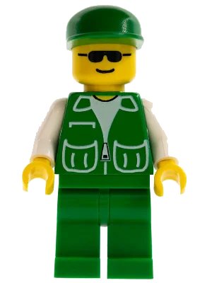 LEGO onderdeel Jacket Green with 2 Large Pockets - Green Legs, Green Cap (pck020)