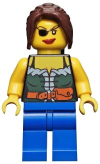 LEGO part Pirate Female, Blue Legs pi101