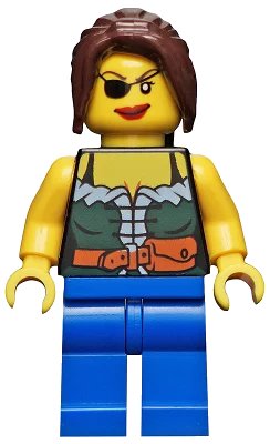 LEGO onderdeel Pirate Female, Blue Legs (pi101)