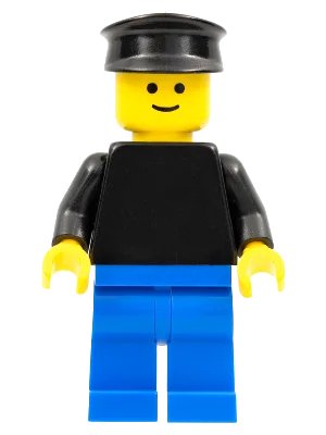 LEGO onderdeel Plain Black Torso with Black Arms, Blue Legs, Black Hat (pln029)
