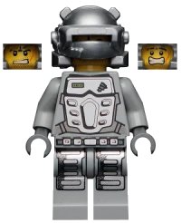 LEGO onderdeel Power Miner - Rex, Gray Outfit pm024