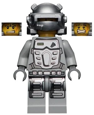 LEGO onderdeel Power Miner - Rex, Gray Outfit (pm024)