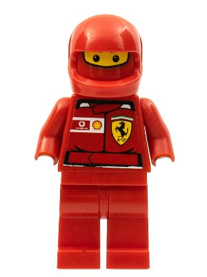 LEGO part F1 Ferrari Pit Crew Member - with Vodafone Shell Torso Stickers (rac025s)