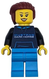 LEGO part Ford Mustang Dark Horse Driver sc114