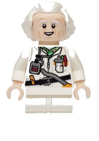 LEGO part Doc Brown - Long Hair, Toot Belt sc139