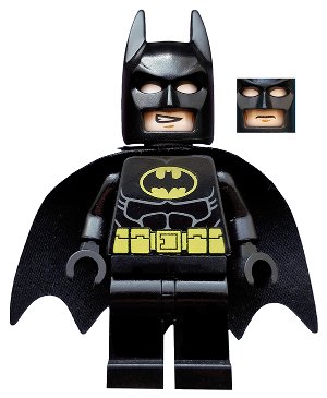 LEGO onderdeel Batman - Black Suit with Yellow Belt and Crest (Type 2 Cowl) (sh0016a)