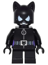 LEGO part Catwoman - Black Suit, Short Legs sh0243