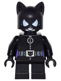 LEGO onderdeel Catwoman - Black Suit, Short Legs (sh0243)