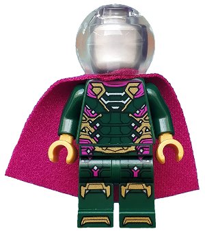 LEGO onderdeel Mysterio - Magenta Trim, Flat Silver Head, Trans-Clear Helmet (sh0580)
