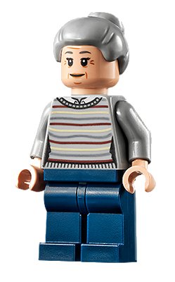 LEGO onderdeel Aunt May - Light Bluish Gray Sweater (sh0721)