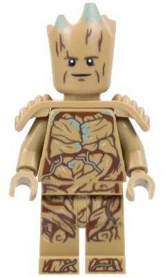LEGO onderdeel Groot, Teen Groot - Dark Tan with Shoulder Armor (sh0874)