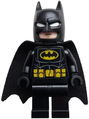 LEGO onderdeel Batman - Black Suit, Yellow Belt with Orange Details, Cowl with White Eyes (76301) (sh1005)