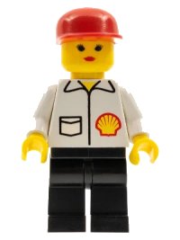 LEGO onderdeel Shell - Jacket, Black Legs, Red Cap, Female shell009