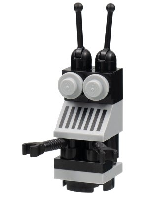 LEGO onderdeel Classic Space Droid - Round Plate Base, Light Bluish Gray and Black (sp133)