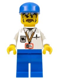 LEGO part Cameraman, Blue Legs, Blue Cap stu001