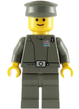 LEGO onderdeel Imperial Officer (Captain / Commandant / Commander) - Police Cap, Yellow Head with Standard Grin (sw0046)