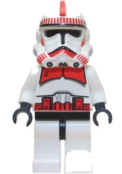 LEGO onderdeel Clone Shock Trooper, Coruscant Guard (Phase 2) - Black Head (sw0091)